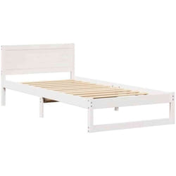 Cadre de lit Blanc 90 x 190 cm Bois de pin massif Vidaxl