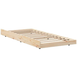 Vidaxl - Cadre de lit Marron 90 x 200 cm Bois de pin massif