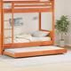 vidaXL Cadre de lit Marron ciré Bois de pin massif 90 x 200 cm Durable 873423