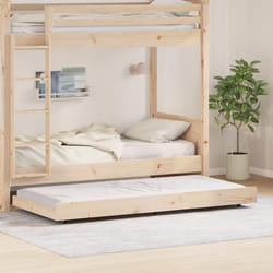 Cadre De Lit Marron 80 X 200 Cm Bois De Pin Massif Vidaxl
