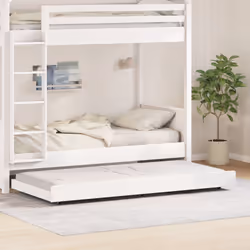 Ce cadre de lit en bois de pin massif a un super design qui s'intègre bien dans tout style de chambre moderne, créant un espa ...