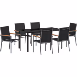 Ce lot de 2 chaises de jardin modernes allie fonctionnalité et look contemporain, parfait pour égayer n'importe quel espace e ...