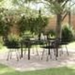 vidaXL Ensemble de salle à manger de jardin 5 pièces en rattan synthétique noir