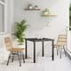 vidaXL Ensemble de salle à manger de jardin 3 pièces en rotin marron