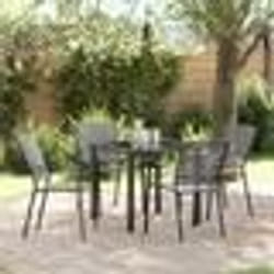 vidaXL Set de jardin de 5 pièces en acier anthracite