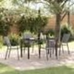 vidaXL Set de jardin à manger 5 pièces en acier anthracite