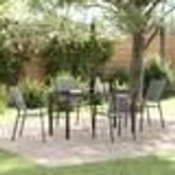 vidaXL Set de jardin à manger 5 pièces en acier anthracite