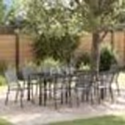 vidaXL Ensemble de salle à manger de jardin 9 pièces en acier anthracite