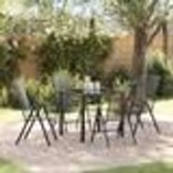 vidaXL Set de jardin de 5 pièces en acier anthracite