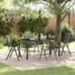 vidaXL Ensemble de jardin à manger 5 pièces en acier anthracite