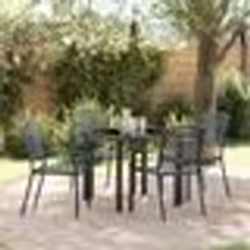 vidaXL Set de jardin 5 pièces en acier anthracite