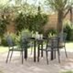 vidaXL Set de jardin 5 pièces en acier anthracite