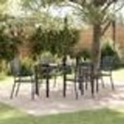 vidaXL Ensemble de jardin 5 pièces en acier anthracite