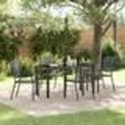 vidaXL Ensemble de jardin 5 pièces en acier anthracite