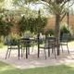 vidaXL Ensemble de jardin 5 pièces en acier anthracite