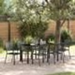 vidaXL Set de jardin 3 pièces en acier anthracite