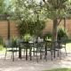 vidaXL Set de jardin 3 pièces en acier anthracite