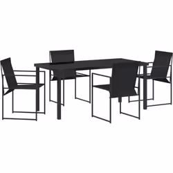 Cet ensemble de salle à manger de jardin de 5 pièces est le mélange parfait de style moderne et de praticité. Idéal pour les  ...