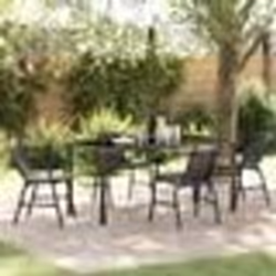 vidaXL Ensemble de jardin 5 pièces en rattan synthétique noir