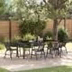 vidaXL Ensemble de salle à manger de jardin, 7 pièces en rattan synthétique noir.