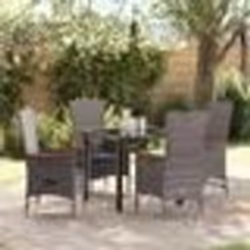 vidaXL Chaises d'extérieur 5 pcs Gris 80 x 80 x 73 cm Osier PE