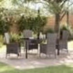 vidaXL Chaises d'extérieur 5 pcs Gris Gris foncé 160 x 80 x 73 cm
