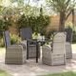 vidaXL Ensemble de mobilier d'extérieur 5 pcs Gris Gris foncé