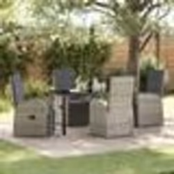 vidaXL Ensemble de salle à manger jardin 5 pcs Gris 160 x 80 x 73 cm