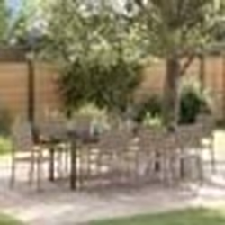 vidaXL Ensemble de salle à manger de jardin 9 pièces en rattan synthétique gris
