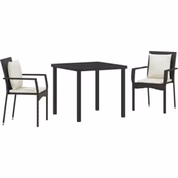 Cet ensemble de mobilier de jardin incarne le style moderne tout en étant super pratique. Idéal pour les jardins et les terra ...