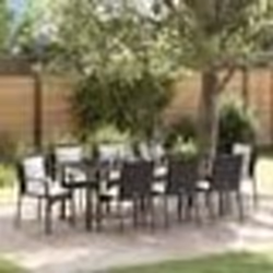 vidaXL Ensemble de salle à manger de jardin avec coussin avec oreiller 9 pcs Noir