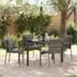 vidaXL Ensemble de chaises de jardin 5 pcs Gris 140 x 70 x 73 cm