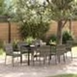 vidaXL Ensemble de chaises de jardin 7 pcs Gris 160 x 80 x 73 cm