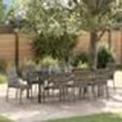 vidaXL Ensemble de chaises de jardin 9 pcs Gris 200 x 80 x 73 cm