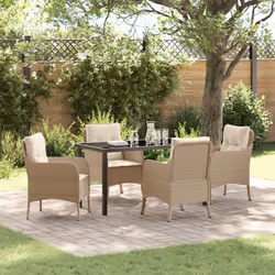 Ce beau set de chaises de jardin combine style et confort, parfait pour ton espace de vie extérieur. Avec un design élégant e ...