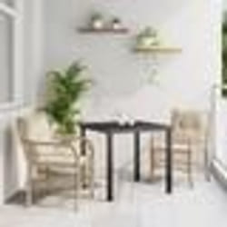 vidaXL Ensemble de jardin 3 pièces avec coussins beige en poly rotin