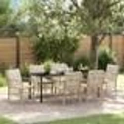 vidaXL Set de jardin de 7 pièces avec coussins beiges en poly rotin.