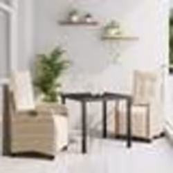 vidaXL Ensemble de salle à manger de jardin 3 pièces en rotin synthétique beige