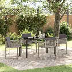 Vidaxl Ensemble De Salle À Manger Pour Jardin 5 Pcs Gris Clair