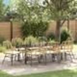 vidaXL Ensemble de jardin de 9 pièces avec des coussins en poly rattan marron