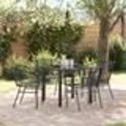 vidaXL Ensemble de salle à manger de jardin de 5 pièces en poly rotin noir
