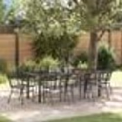 vidaXL Ensemble de salle à manger de jardin - 9 pièces en poly rattan noir.
