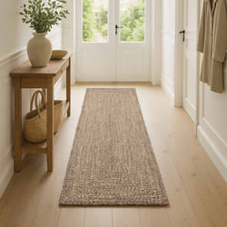 Tapis Naturel Et Noir 80 X 200 Cm Jute Vidaxl