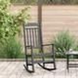 vidaXL Chaise à bascule de jardin noire 65x84x114 cm HDPE