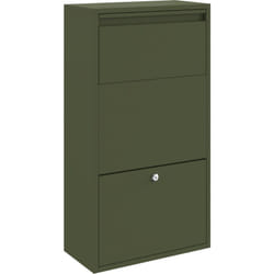 Vidaxl - Boîte à colis vert olive 44x22x82 cm en métal