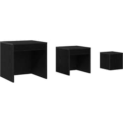 Vidaxl - Tables basses 3 pcs Chêne noir 45 x 45 x 45 cm