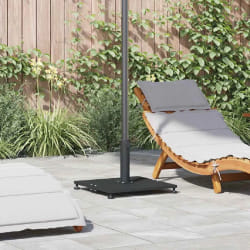 vidaXL Base de parasol extérieur Réglable Noir 45 x 45 x 31 cm Acier