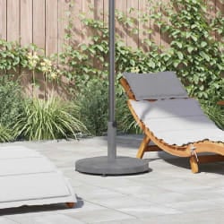 vidaXL Base de parasol extérieur Réglable Aspect bois gris foncé