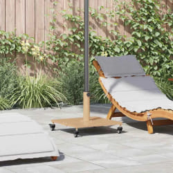 vidaXL Base de parasol extérieur Bois clair 45 x 45 x 31 cm Acier