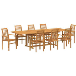 Vidaxl - Ensemble De Salle À Manger Pour Jardin 9 Pcs Marron